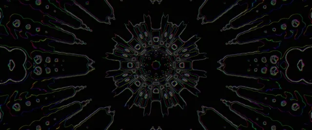 Neon Tunnel Kaleidoscope Burst VJ Loop 2.39:1 60fps Screensaver