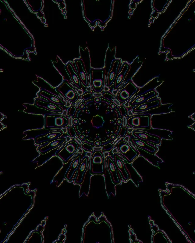 Neon Tunnel Kaleidoscope Burst VJ Loop 4:5 Instagram 60fps Screensaver