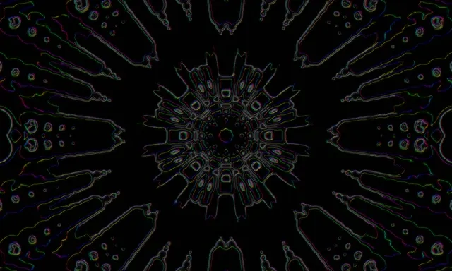 Neon Tunnel Radial Burst VJ Loop 5:3 Wide 60fps Screensaver Animation