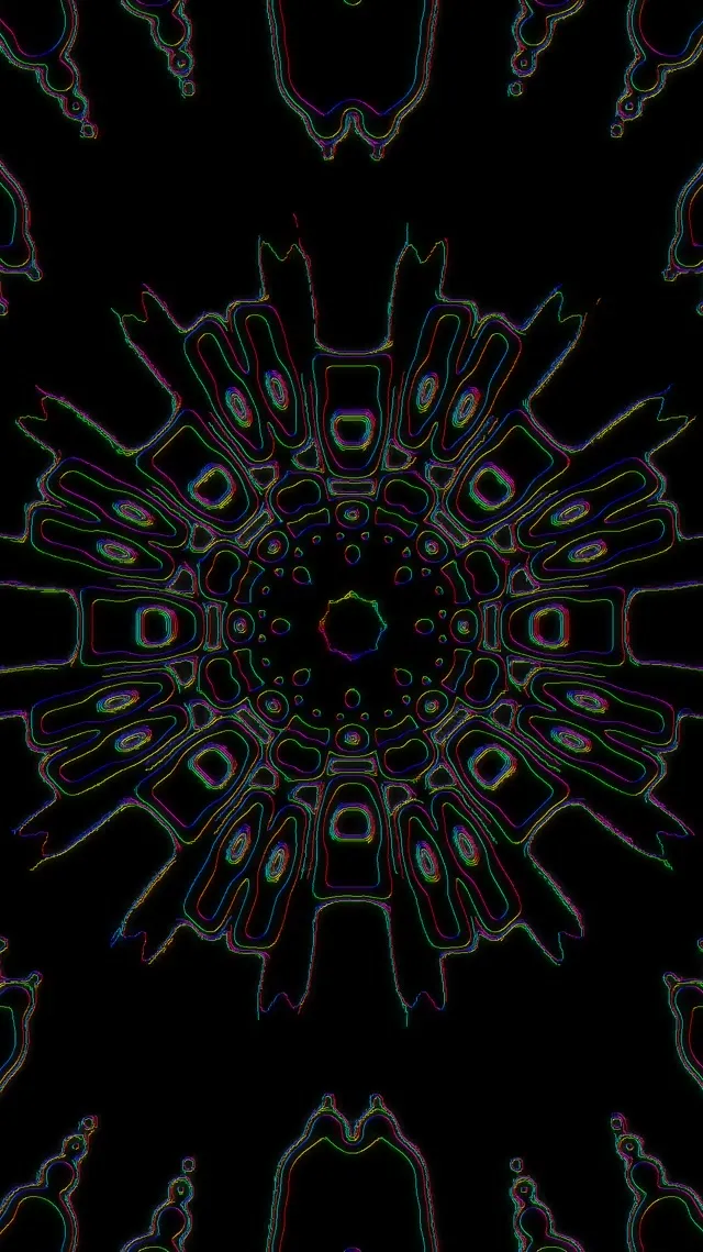 Neon Tunnel Kaleidoscope Burst | 9:16 Reels 60fps VJ Loop Screensaver