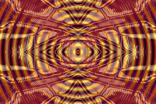 Golden Neon Tunnel Kaleidoscope VJ Loop 60fps 3:2 Screensaver