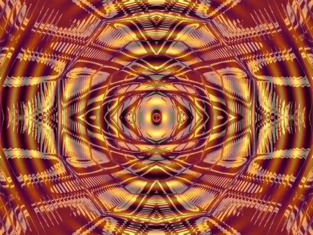 Pulsating Golden Eye Neon Tunnel VJ Loop 60fps 4:3 Classic Screensaver