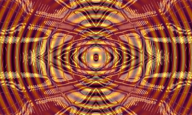 Hypnotic Gold Neon Tunnel VJ Loop 5:3 Wide 60fps Screensaver