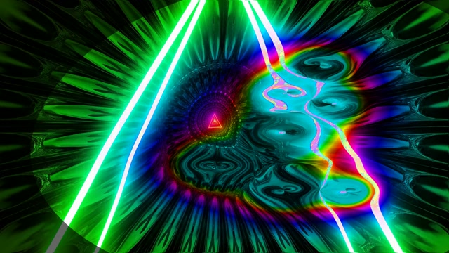Neon tunnel 60fps glowing coins motion background VJ loop