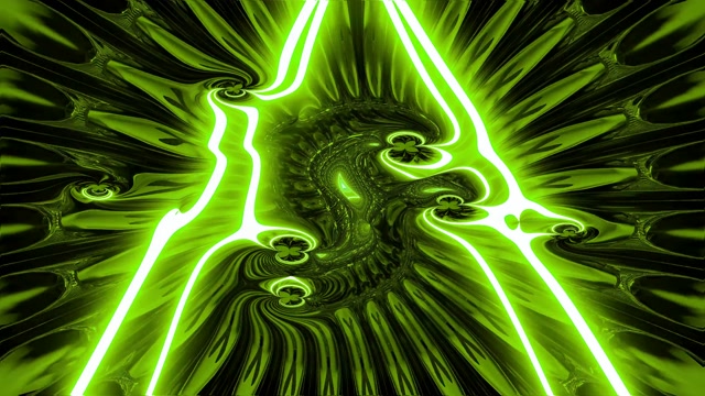 Neon Tunnel 60fps Green Spiral VJ Loop Motion Background