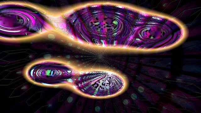 Neon Tunnel 60fps Purple Gold Spiral Vortex VJ Loop Motion Background