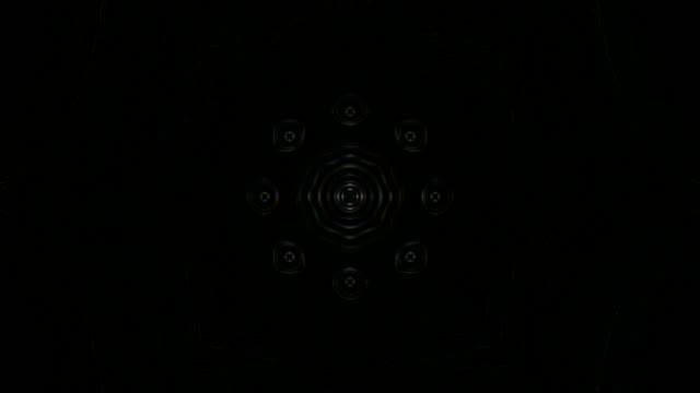 Neon Tunnel 60fps with Concentric Circles and Glowing Geometric Patterns