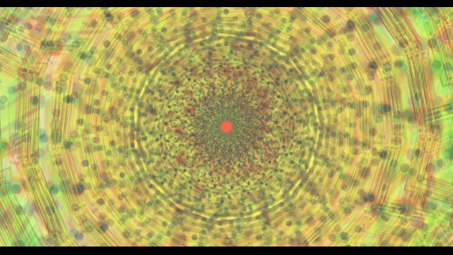 Neon tunnel 60fps with concentric geometric patterns and vibrant...