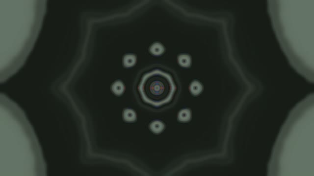 Neon Tunnel 60fps with Geometric Octagon Symmetry and Glowing LED Lights