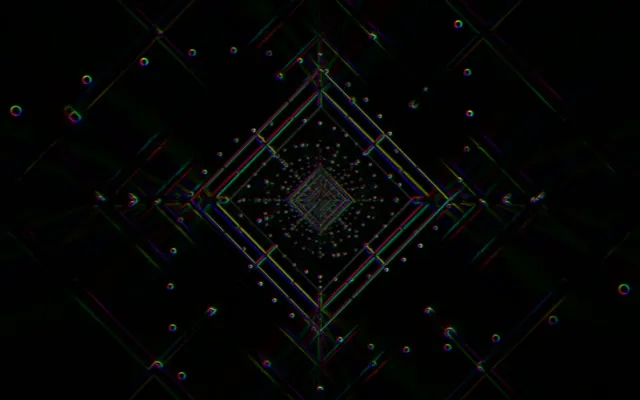 Neon Tunnel Recursive Diamond Vortex 16:10 MacBook 60fps Screensaver VJ Loop