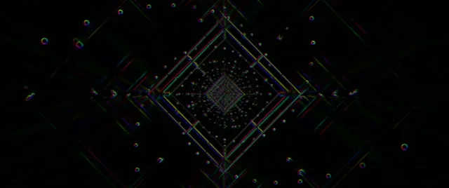 Neon Tunnel Spiraling Diamond Vortex VJ Loop 2.39:1 60fps Screensaver