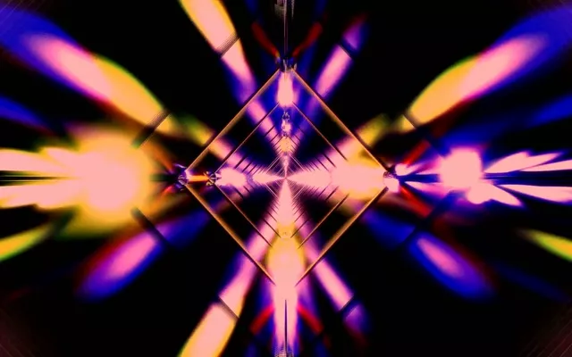 16:10 Macbook 60fps Neon Tunnel VJ Loop - Pulsating Diamond Vortex Screensaver