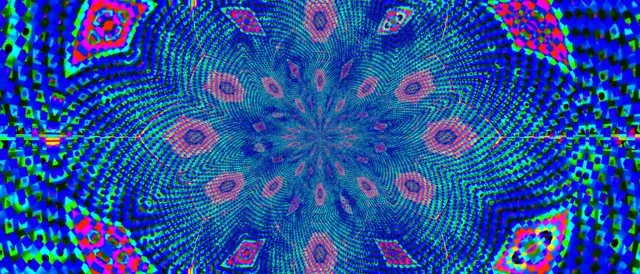 Neon Tunnel Swirling Blue Fractal Vortex 21:9 Ultrawide 60fps Screensaver Vj Loop