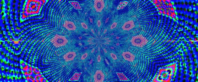 Neon Tunnel Spiral Hex Vortex Blue Green 2.39:1 Cinemascope 60fps Screensaver Vj Loop