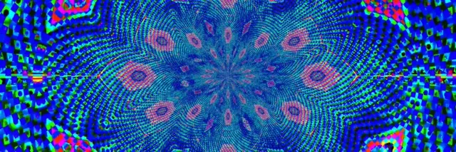 Neon Tunnel Spiral Blue Grid Vj Loop 3:1 Triple Wide 60fps Screensaver