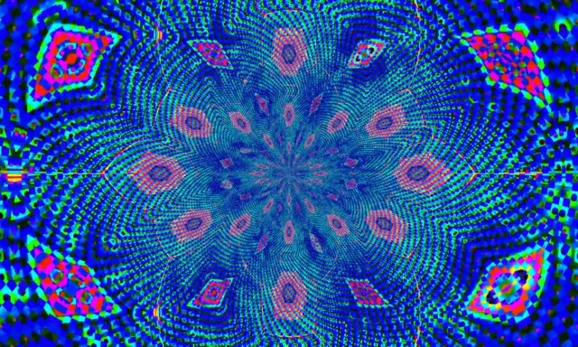 Neon Tunnel Fractal Hexagon Vortex 5:3 Wide 60fps Screensaver Vj Loop