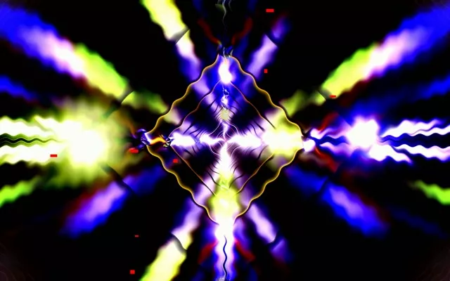 네온 터널 블루 그린 화면보호기 16:10 MacBook 60fps VJ Loop