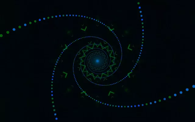 Neon Tunel Modro Zelena Spirala Ohranjevalnik Zaslona 16:10 MacBook 60fps VJ Loop