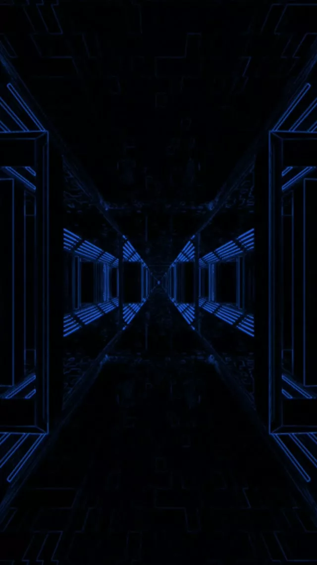 تونل نئون آبی شبکه VJLoops 9:16 ریلز 60fps محافظ صفحه