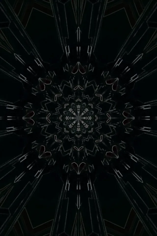 Neonski predor fraktal mandala 2:3 fotografija pokončno 60fps ohranjevalnik zaslona VJ Loop