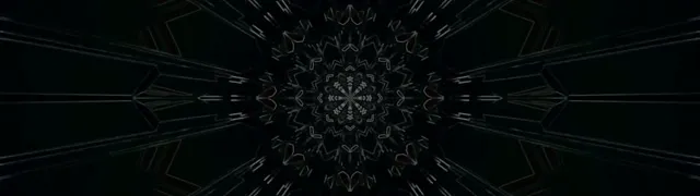 Neon Tunnel Kaleidoscope Mandala VJ Loop 32:9 Super Ultrawide 60fps หน้าจอประหยัด