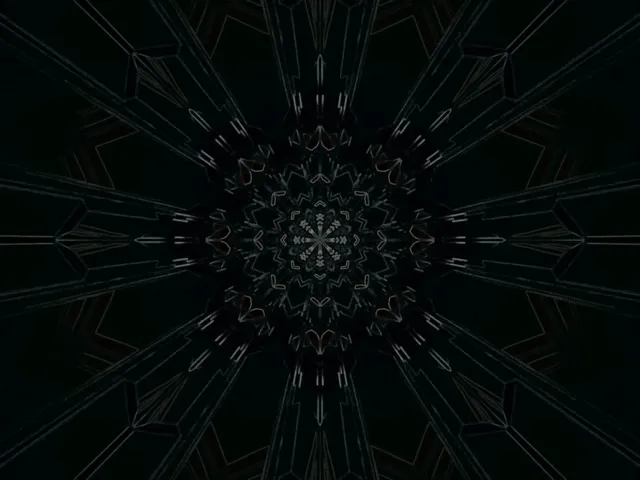 Neon Tünel Kaleidoskop Mandala 4:3 Classic 60fps Ekran Koruyucu VJ Loop