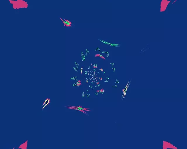 Túnel Neó Blau Rosa Espiral 60fps 5:4 industrial Protector de Pantalla VJLoops