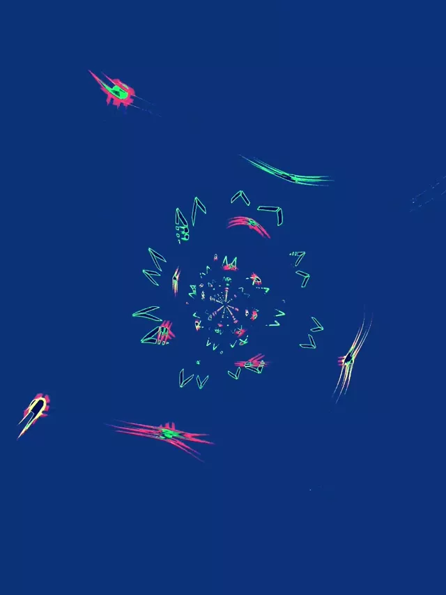 Tunnel Neon Blu Spirale 60fps Screensaver 3:4 iPad Portrait VJ Loop