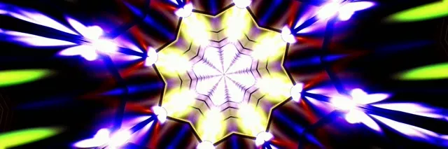 Túnel de Neón Caleidoscopio Burst VJ Loop 3:1 Triple Wide 60fps Protector de Pantalla