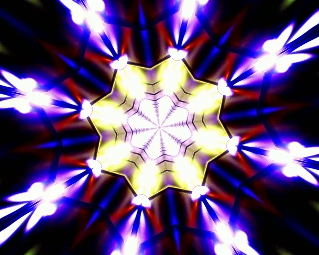 Neon Tunnel Kaleidoscope Burst Vj Loop 5:4 Industrial 60fps Screensaver