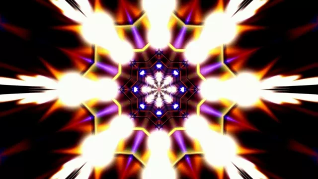 מנהרת ניאון התפרצות מנדלה 4K UHD 60fps שומר מסך טפט חי