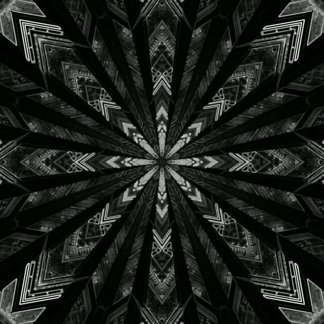 Neon Tunnel B&W Geometric Screensaver 1:1 Square 60fps Vj Loop