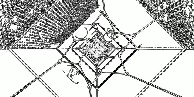 Neon Tunnel B&W Geometric screensaver pc 60fps 2:1 univisium Vj loop