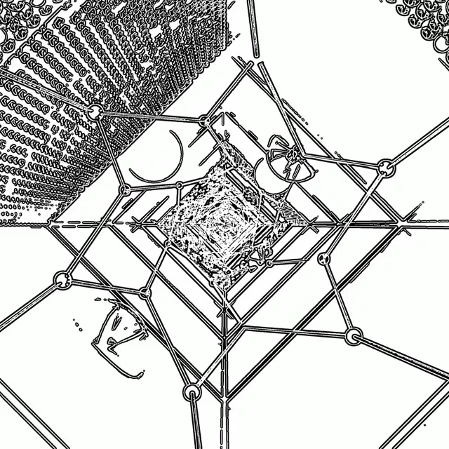 อุโมงค์นีออนขาวดำกริด 1:1 Square 60fps VJLoops