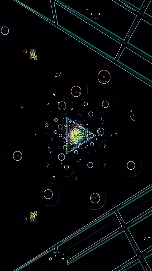 Неоновый Туннель Круги 60fps 9:16 Reels Заставка ПК Vj Loop