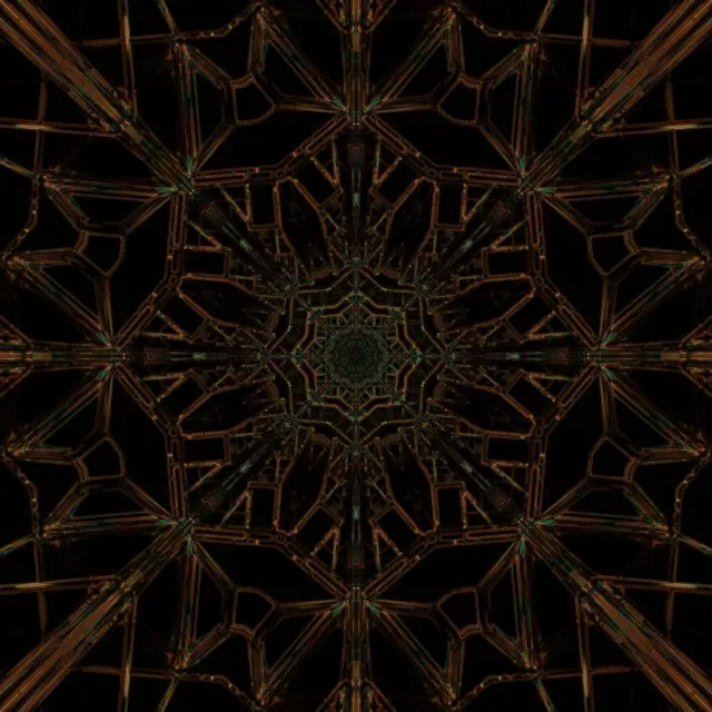 Neon Tunelis Vario Žalias Fraktalas Ekrano Užsklanda 1:1 Kvadratinis 60fps VJ Loop