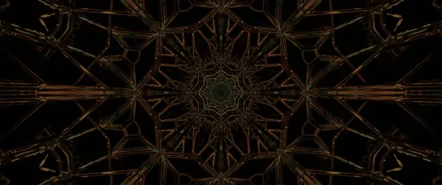 Neon Tonnel Koper Mandala Sluimerskerm 2.39:1 60fps VJ Loop PC Skootrekenaar