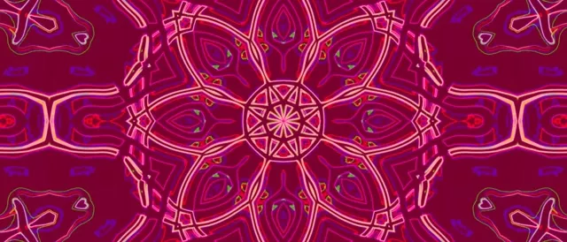 Neon Tunnel Crimson Kaleidoscope Bloom 21:9 Ultrawide 60fps Screensaver Vj Loop