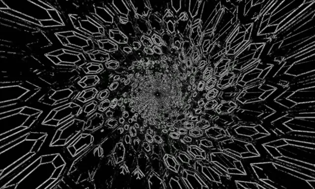 Неоновий тунель кристал шестикутник заставка 5:3 широкий 60fps VJ Loop