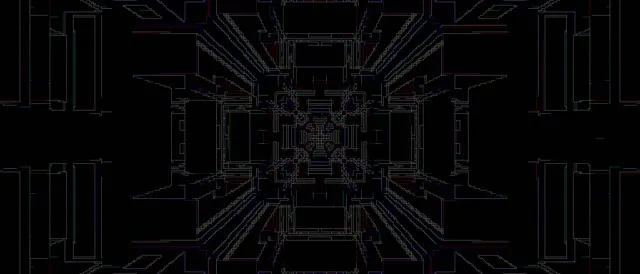 Neon Tunnel Fractal Grid Vortex VJ Loop 21:9 Ultrawide 60fps Screensaver