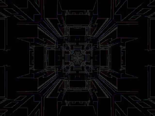 Túnel Neon Grella Glitch Protector de Pantalla 4:3 Clásico 60fps VJ Loop