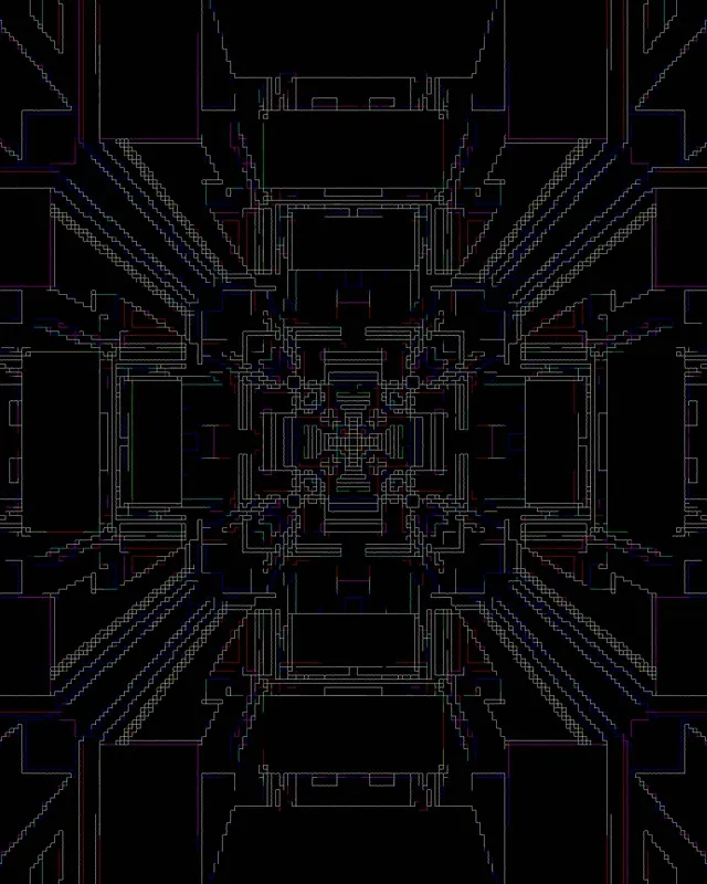 Túnel Neón Grilla Fractal Vórtice VJ Loop 4:5 Instagram 60fps Salvapantallas