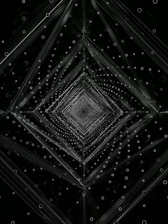 Tunel Neon Diamant Întunecat Screensaver 3:4 iPad Portrait 60fps VJLoops