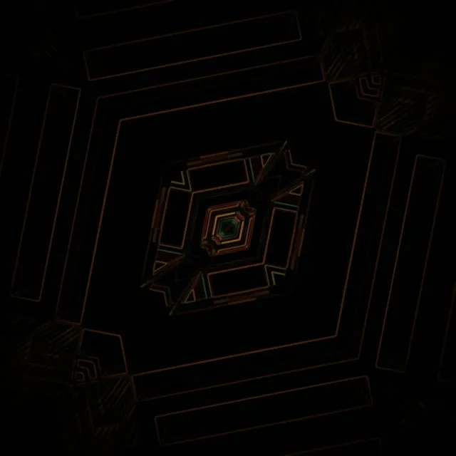 Neon Tunnel Spiraling Diamond Vortex VJ Loop 1:1 Square 60fps Screensaver