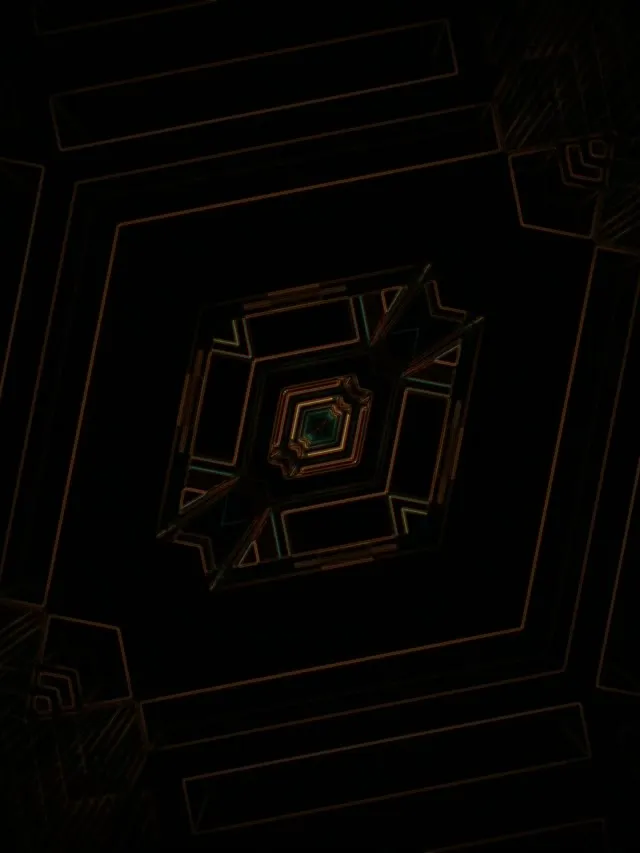 Neon Tunelio Besisukantis Deimantas VJLoops 3:4 iPad Portrait 60fps Ekrano užsklanda