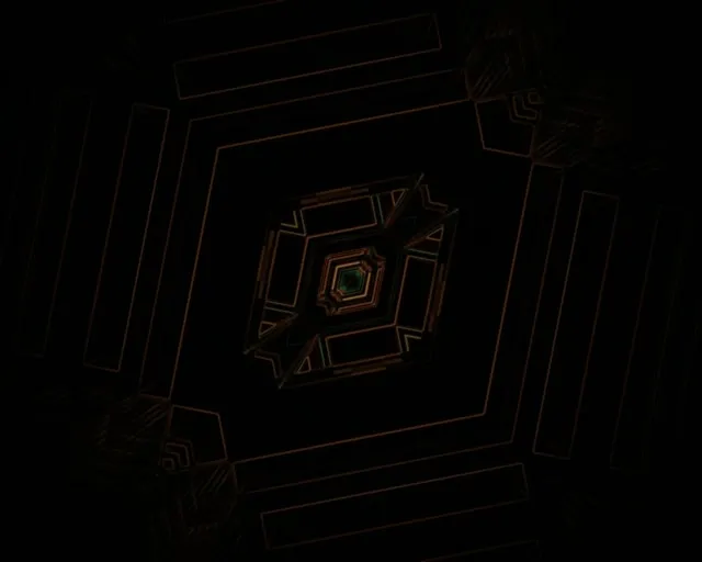 Neon Tunel Rotující Diamantový Vortex VJ Loop 5:4 Industrial 60fps Spořič