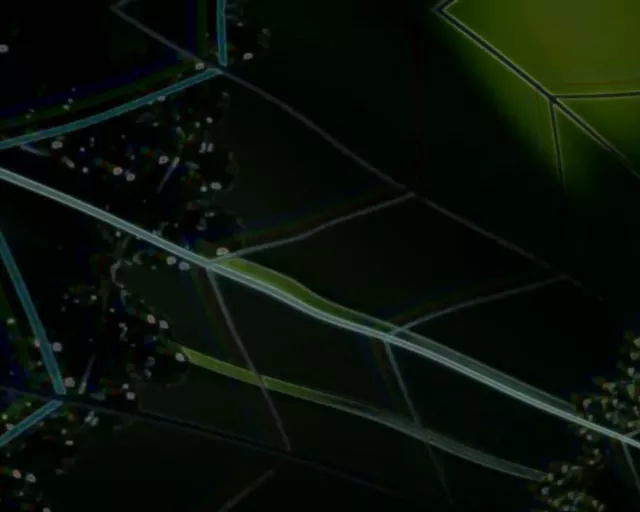 Neon Tunnel Leuchtendes Hex Gitter Vj Loop 5:4 Industrial 60fps Bildschirmschoner