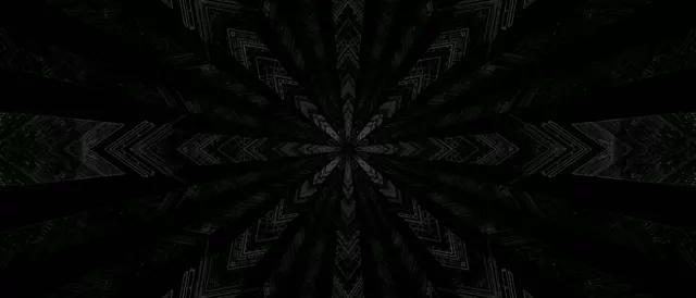 Neon Tunnel Dark Kaleidoscope Star Burst Vj Loop 21:9 Ultrawide 60fps Screensaver