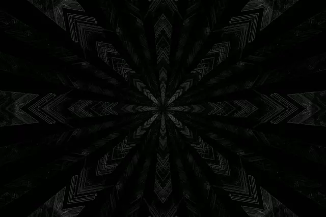 Tunel Neon Shpërthim Ylli Kaleidoskop i Errët VJLoops 3:2 Surface 60fps Ruajtës Ekrani