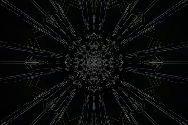 Tunnel Néon Mandala Sombre 3:2 Surface 60fps Économiseur d'Écran VJ Loop